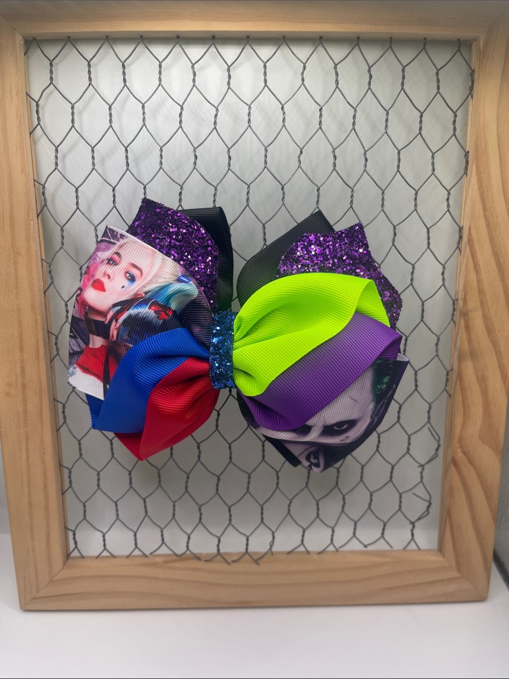 Handmade Comic Villain Inspired Hair Bow